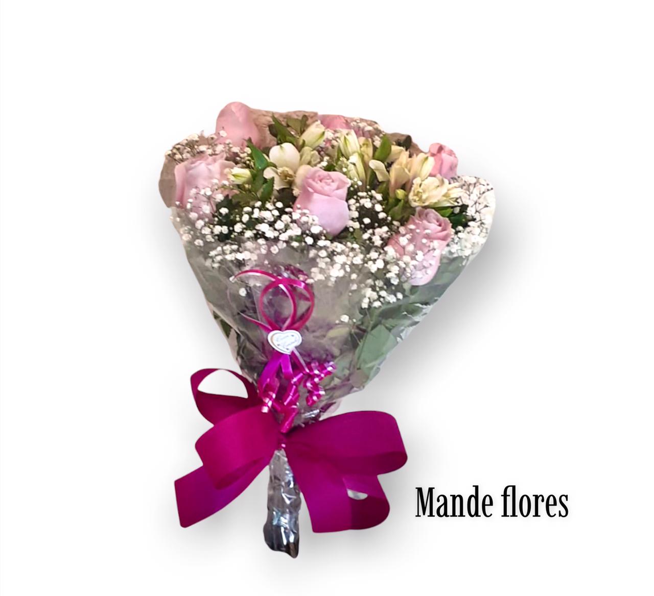 Rosas com austromelias