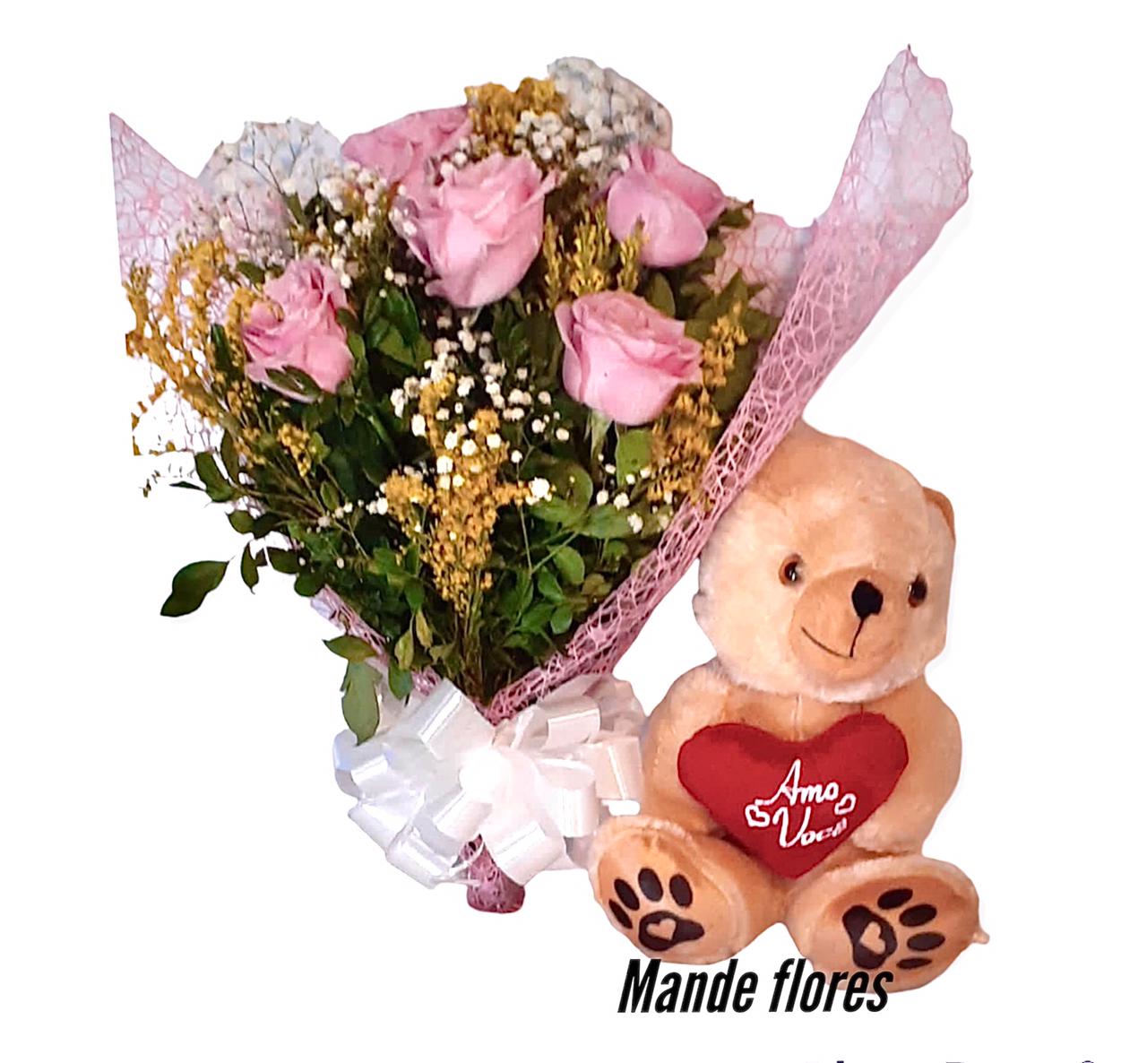 Rosas com ursinho